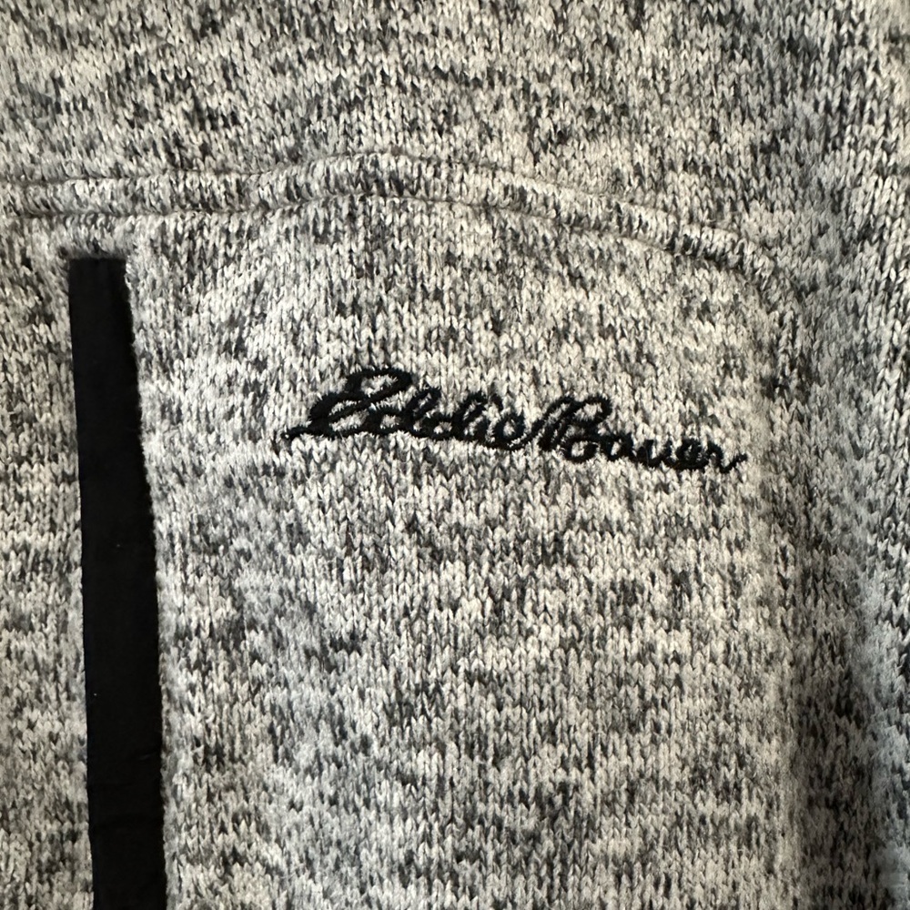 Eddie Bauer 1/4 Zip Pullover Sweater Light Gray for Men, Size Large. - Picture 2 of 12